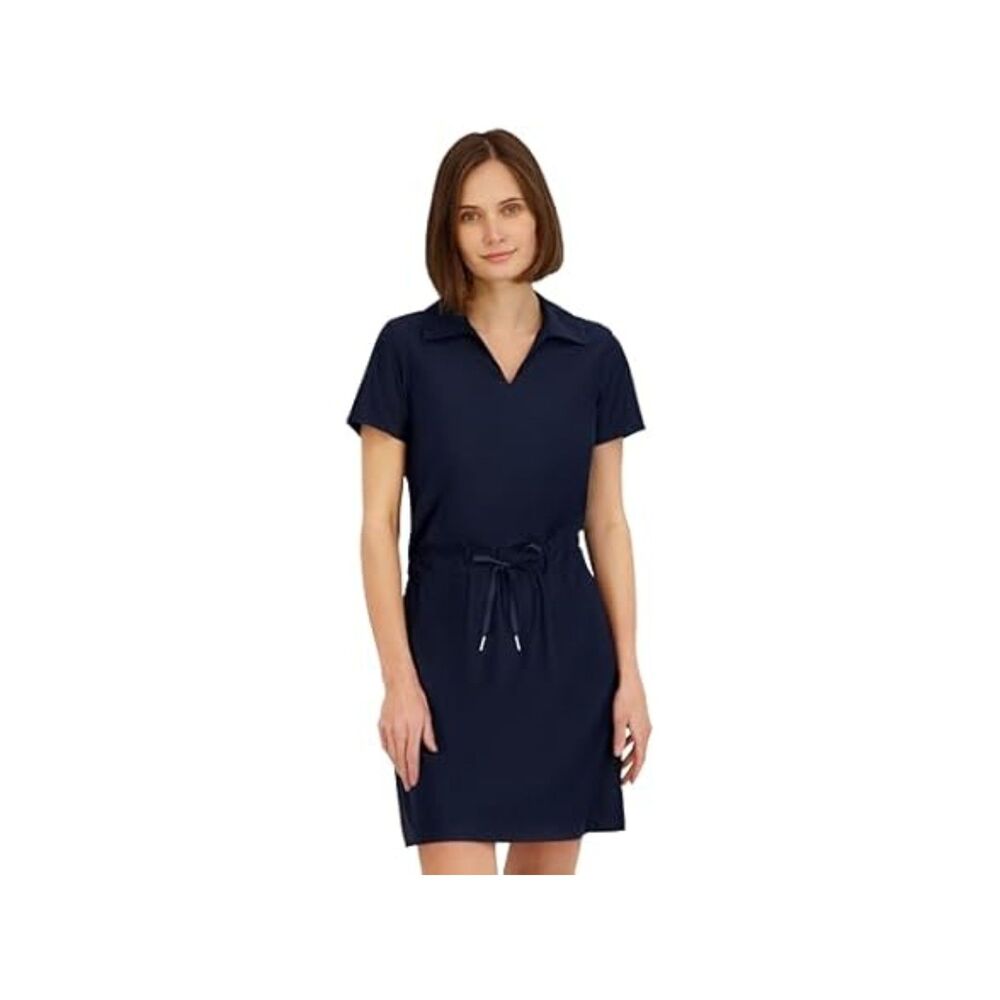 Spyder Womens Collared Stretch Short Sleeve Knit Dress